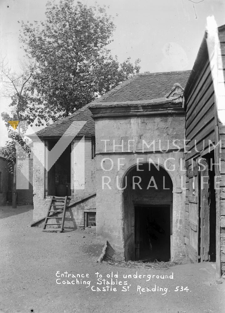 Entrance to old underground coaching stables, Castle Street, Reading