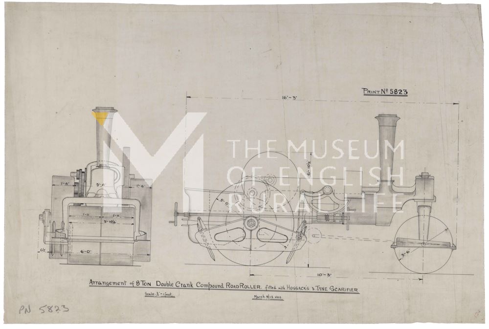 Compound road roller. 1915. Charles Burrell & Sons Ltd.