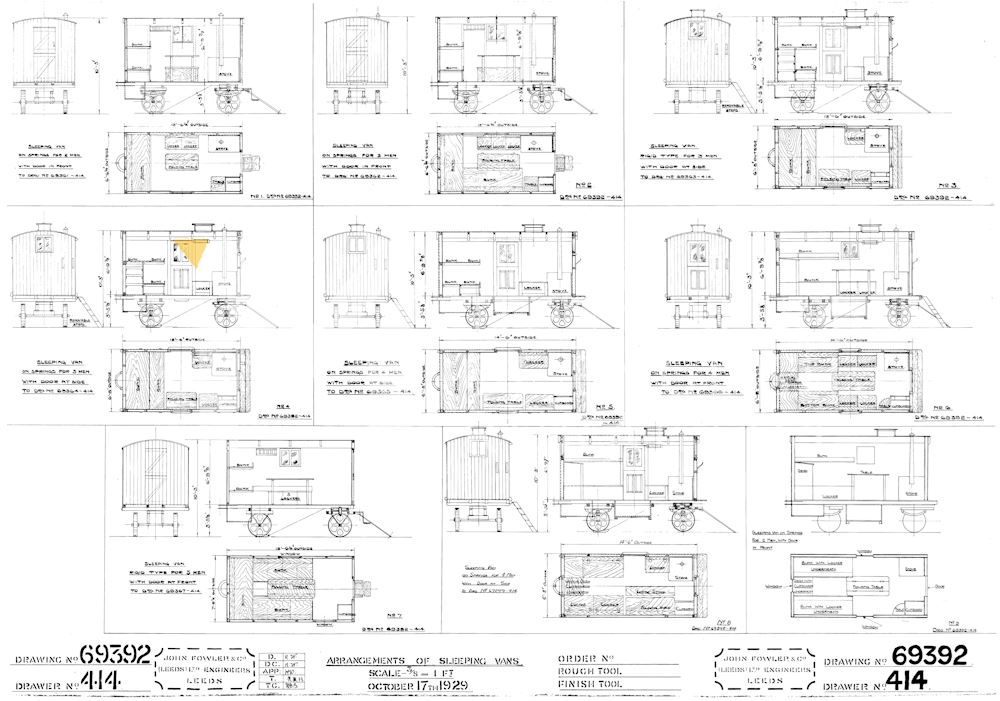 Sleeping vans. 1929. John Fowler & Co. (Leeds) Ltd. 